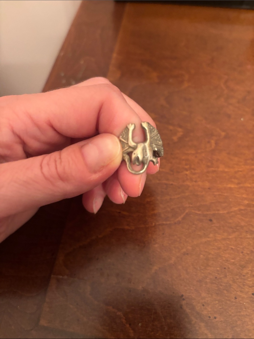 Silver Dragon Claw Reptile gargoyle ring